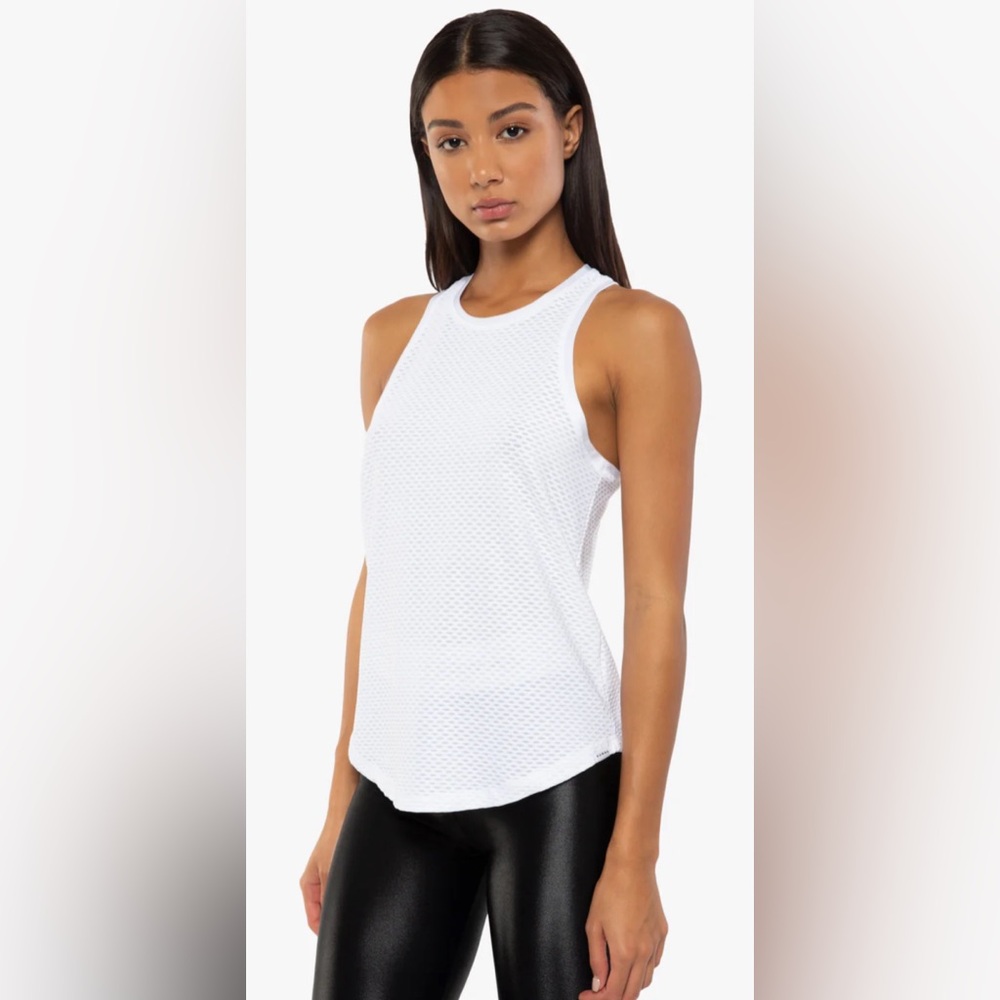 KORAL Aerate Netz Tank in White, Size X-Small